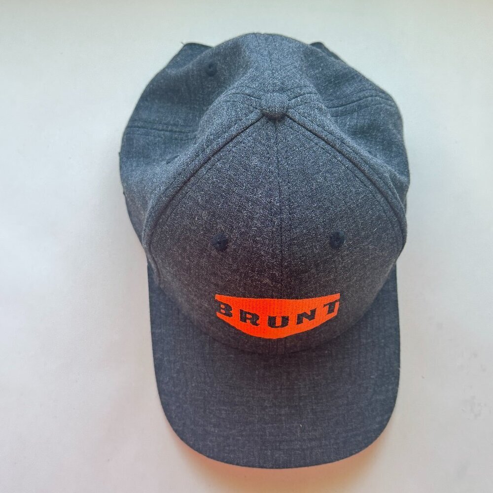 Brunt Snapback Hat Men's O/S Gray Orange Embroidery Workwear - Picture 3 of 7